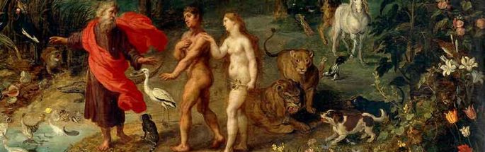 Adamo ed Eva nel paradiso terrestre
