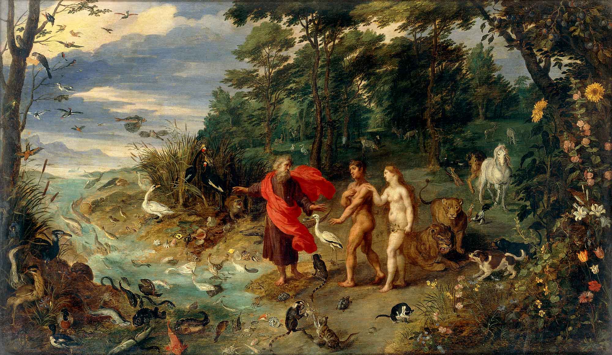 Adam and Eve in the Garden of Eden - Veneranda Biblioteca Ambrosiana