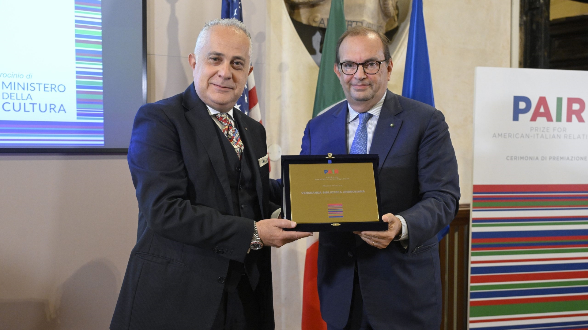 L’Ambrosiana riceve il premio PAIR (Prize for American – Italian Relations)